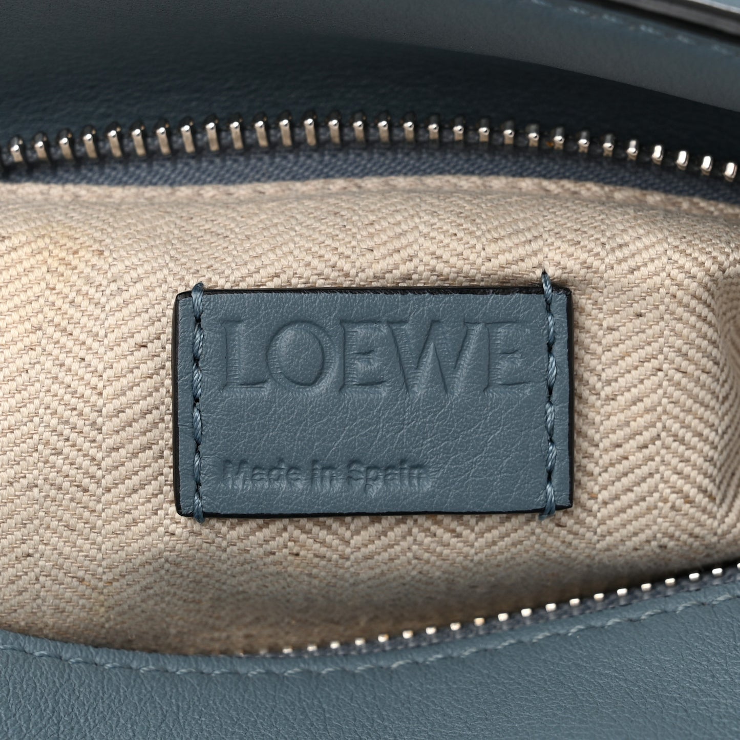 Calfskin Small Puzzle Bag Stone Blue