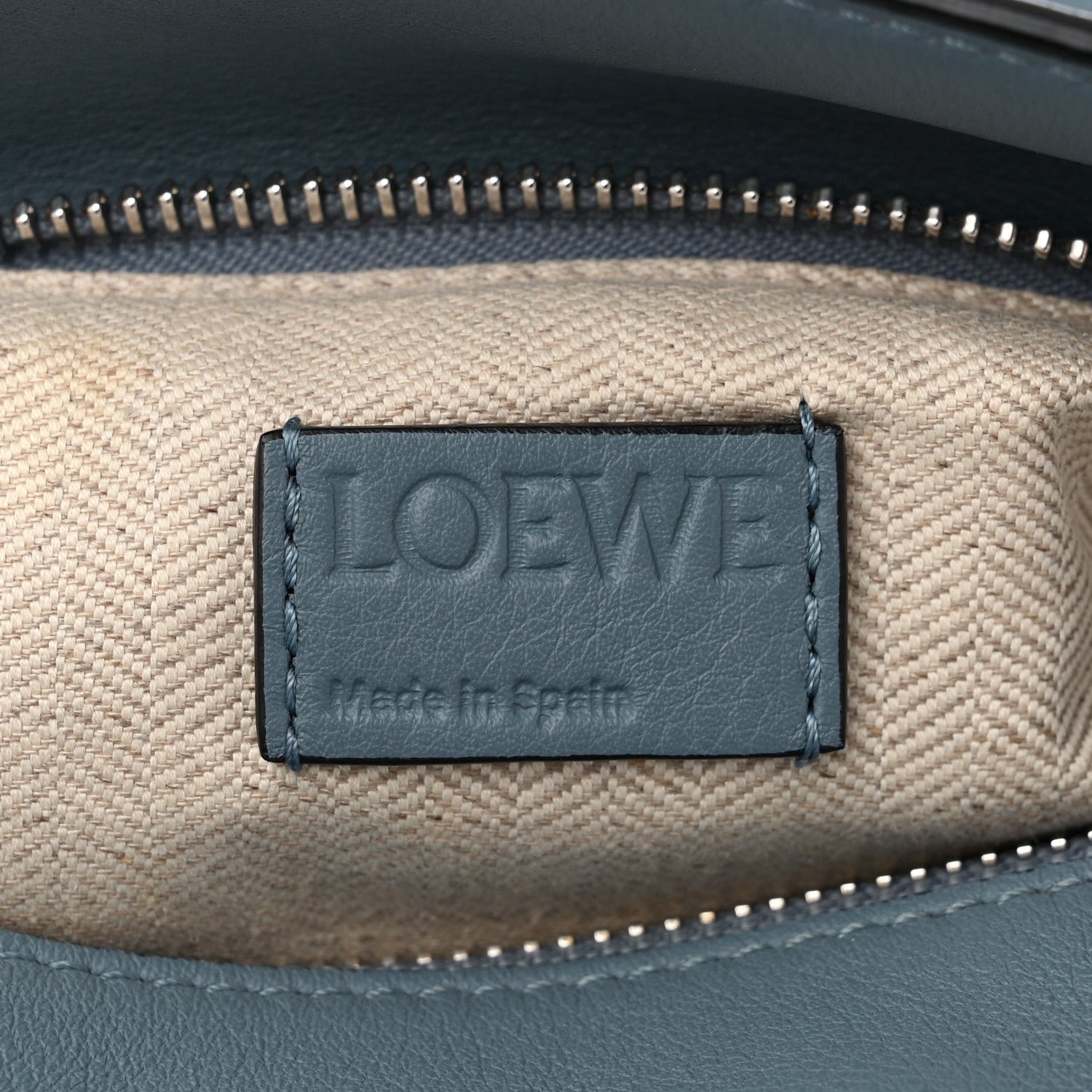 Loewe Calfskin Small Puzzle Bag Stone Blue 6 of 9