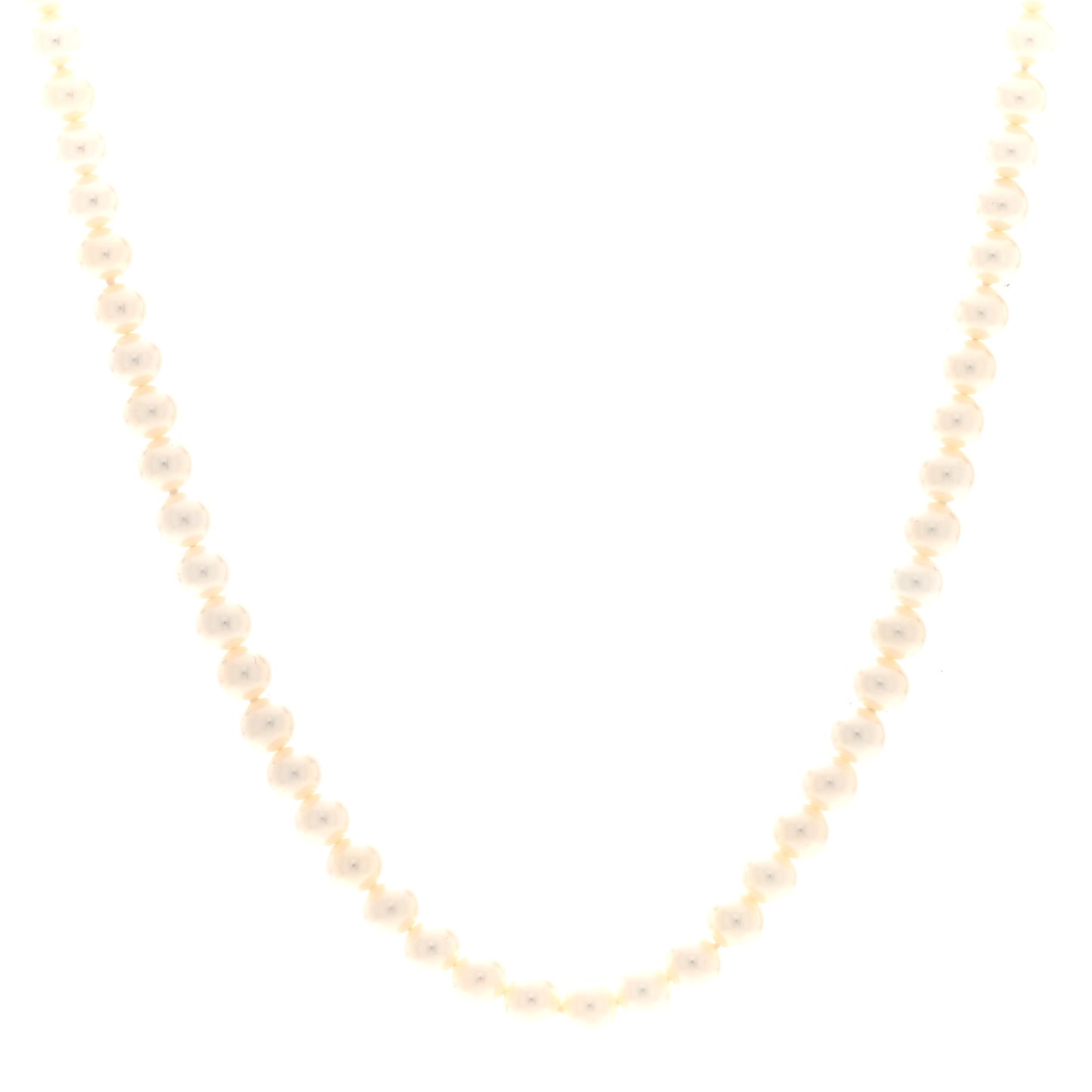 Sterling Silver Freshwater Cultured Pearl 5.5-6mm Ziegfeld Necklace