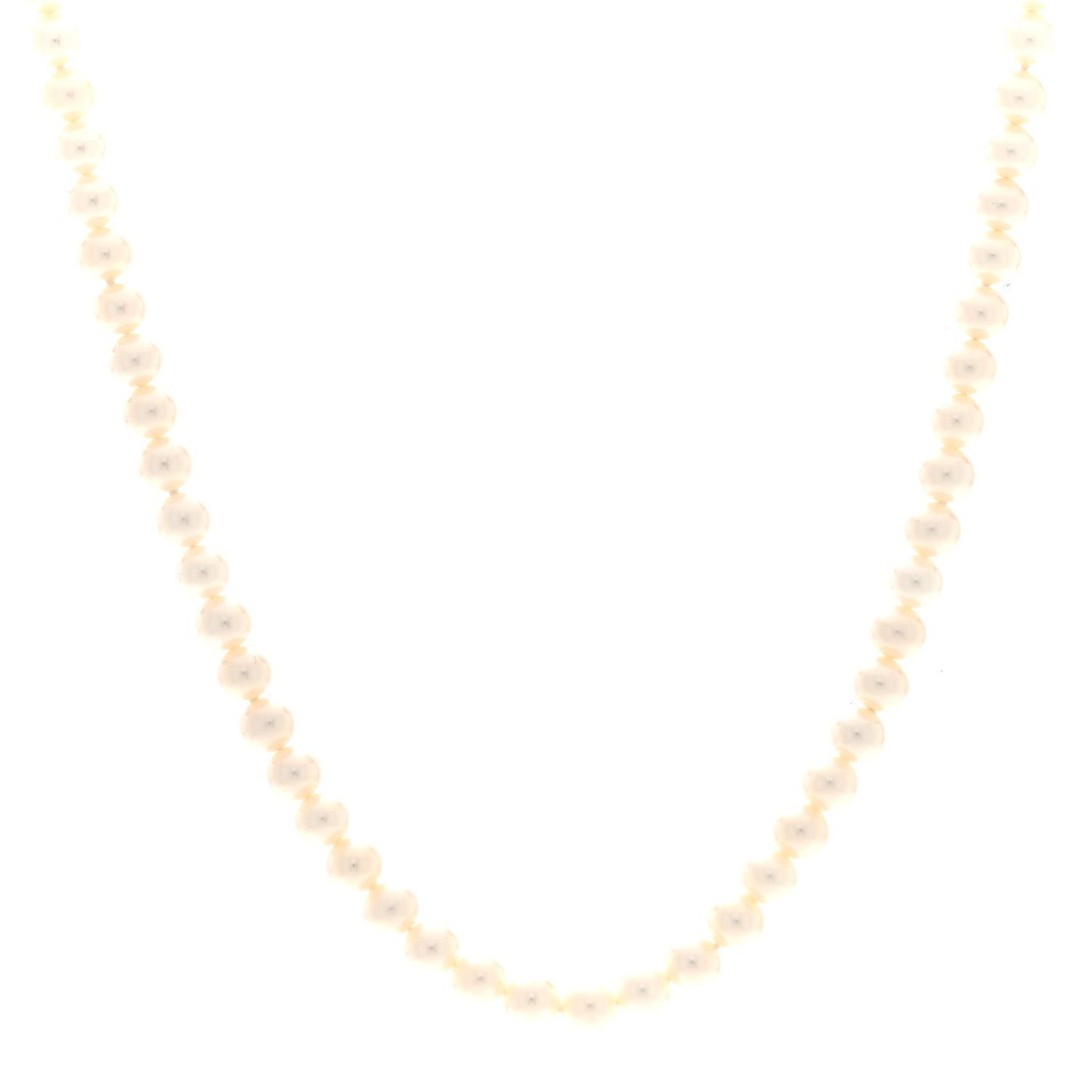 Tiffany Sterling Silver Freshwater Cultured Pearl 5.5-6mm Ziegfeld Necklace 1 of 5