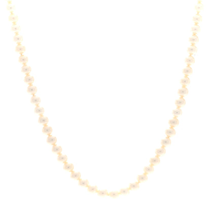 Tiffany Sterling Silver Freshwater Cultured Pearl 5.5-6mm Ziegfeld Necklace 1 of 5