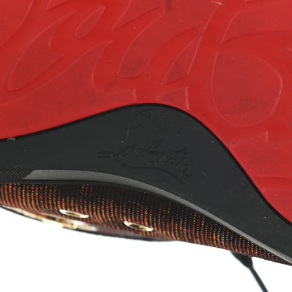 Christian Louboutin Calfskin Lurex Specchio Spikes Louis Orlato Flat Sneakers 37 Black Gold 6 of 8