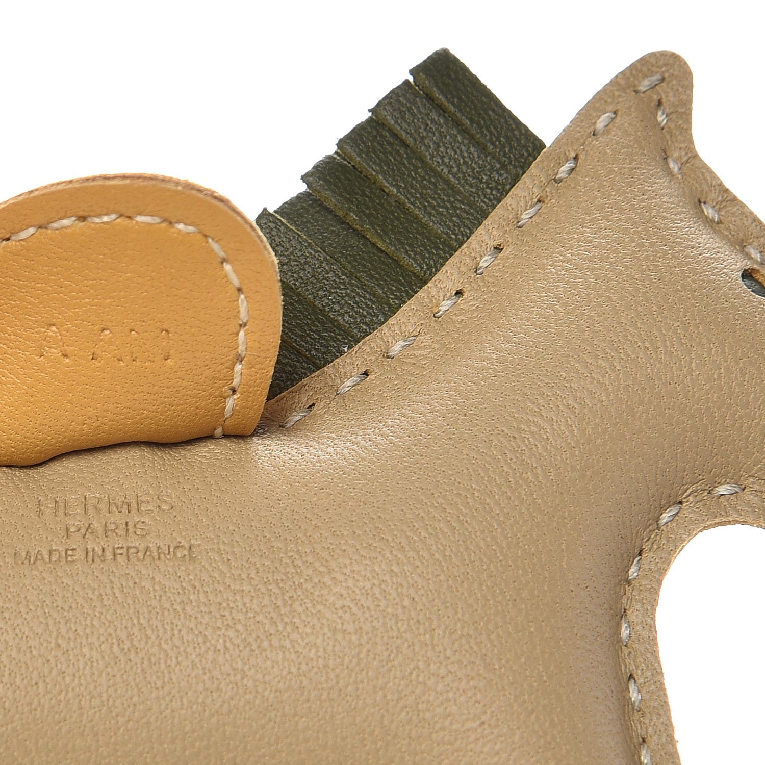 Hermes Milo Lambskin Grigri Rodeo Horse Bag Charm PM Trench Canopee 3 of 4