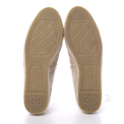 Chanel Patent CC Espadrilles 36 Beige 5 of 9