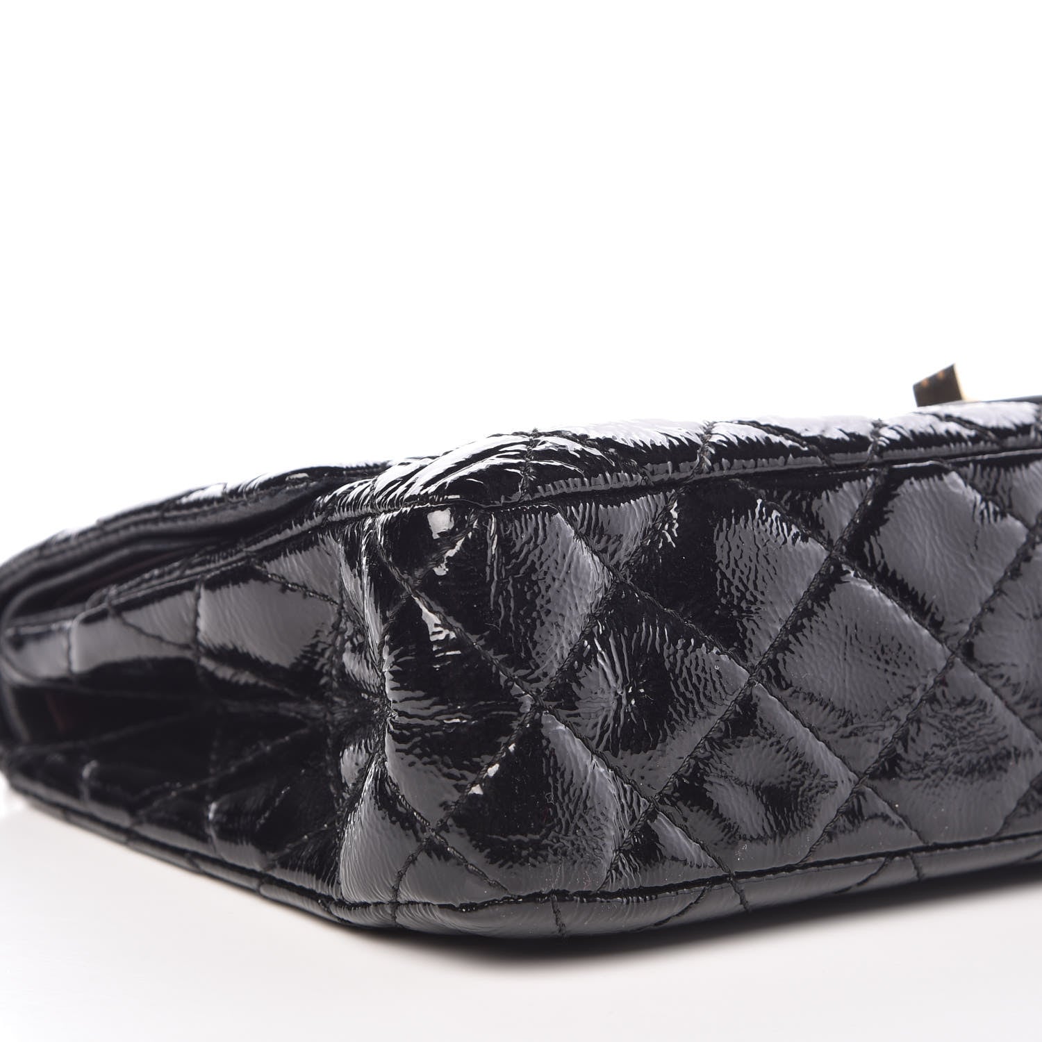 Chanel Distressed Patent Quilted 2.55 Reissue 226 Flap Black 5 of 10