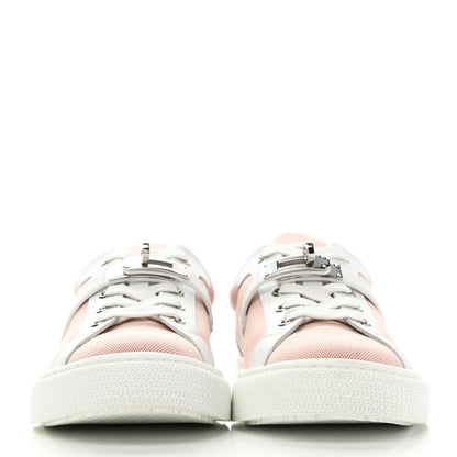 Hermes Calfskin Canvas Day Sneakers 36 Framboise White 2 of 9