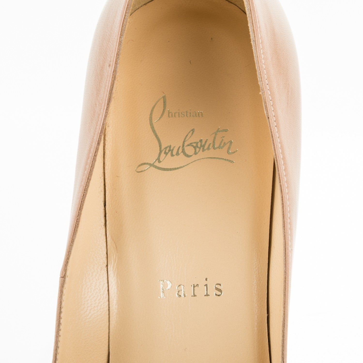 Christian Louboutin Kid Pigalle 100 Pumps 38 Nude 7 of 7
