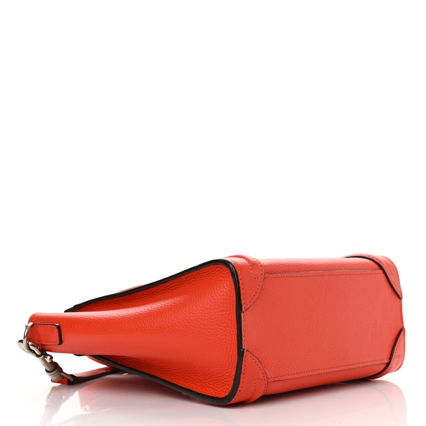 Drummed Calfskin Nano Luggage Vermillion