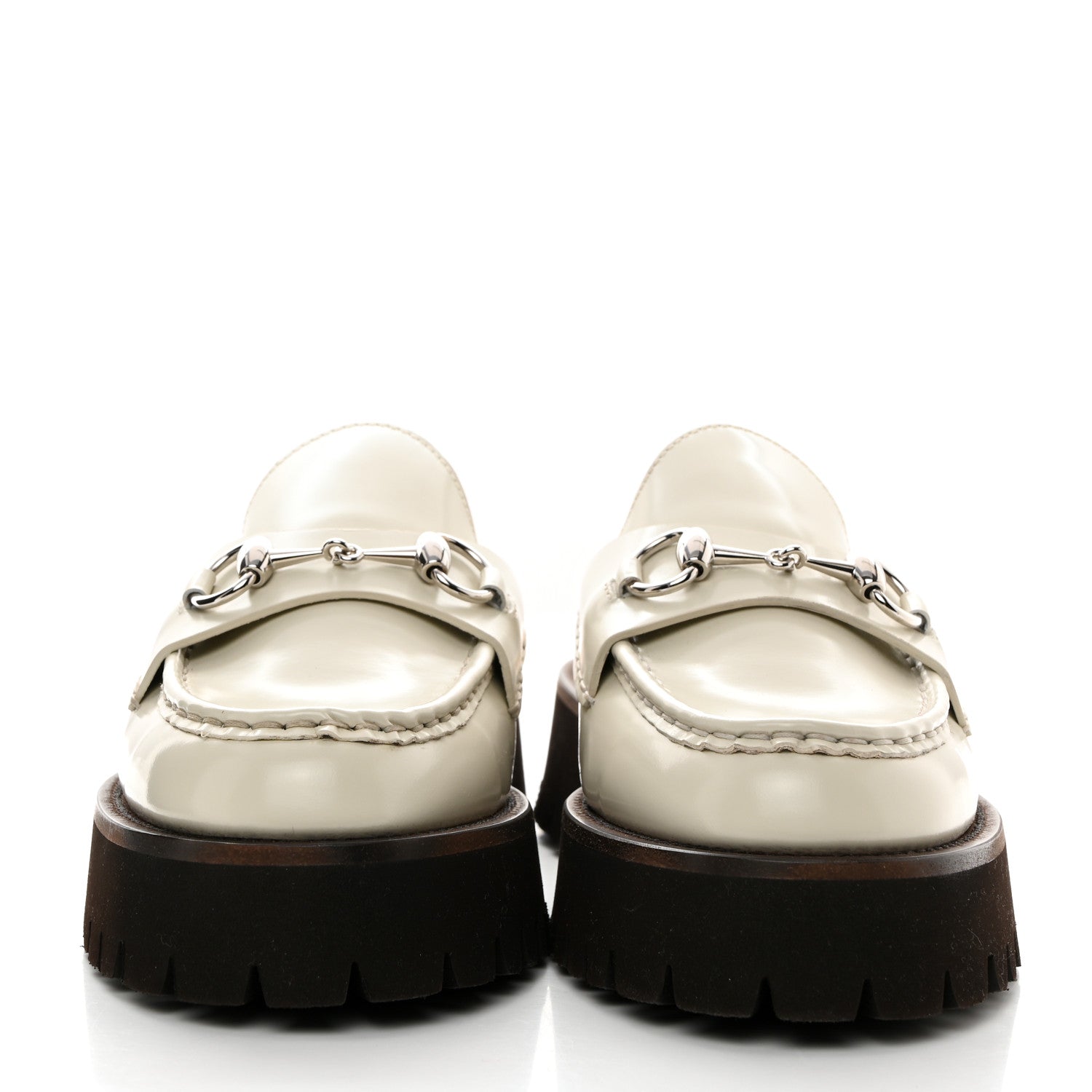 Gucci Cordovan Lux Horsebit Platform Mules 39 Mystic White 2 of 9
