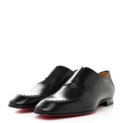 Christian Louboutin Calfskin Mens Lafitte On Flat Loafers 44 Black 3 of 8