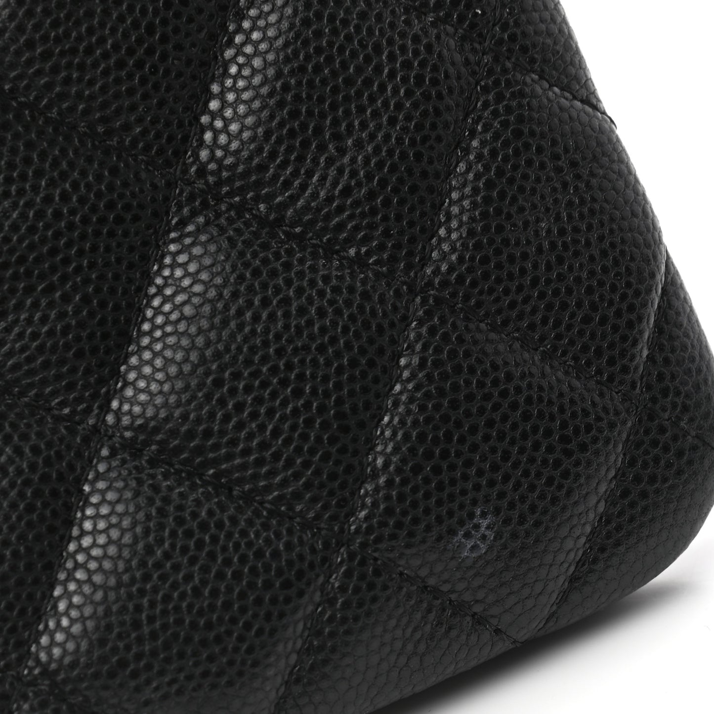 Caviar Quilted Small Cosmetic Case Black