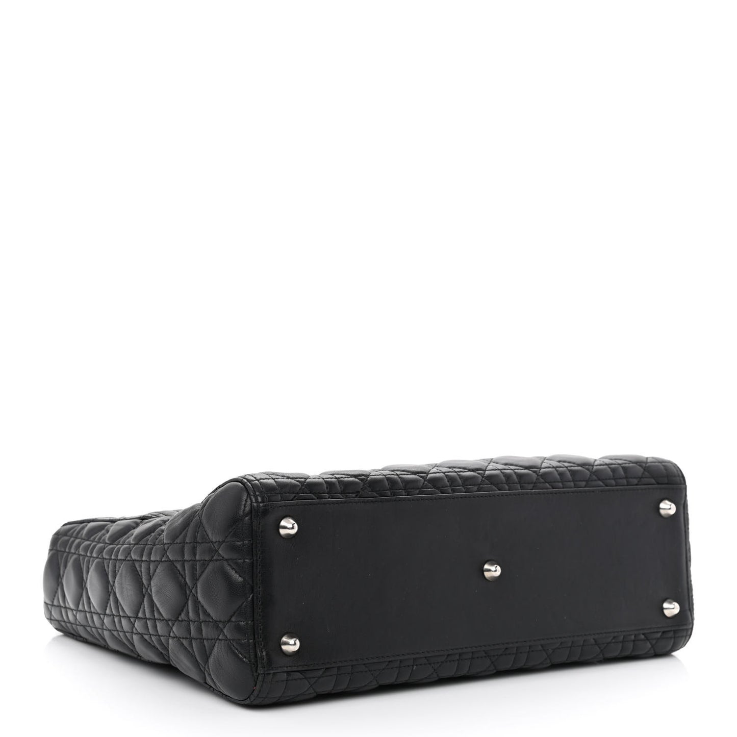 Lambskin Cannage Large Lady Dior Black