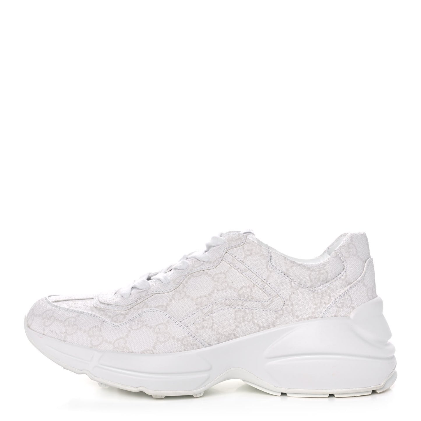 GG Supreme Monogram Womens Rhyton Sneakers 40 White