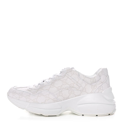 Gucci GG Supreme Monogram Womens Rhyton Sneakers 40 White 1 of 11
