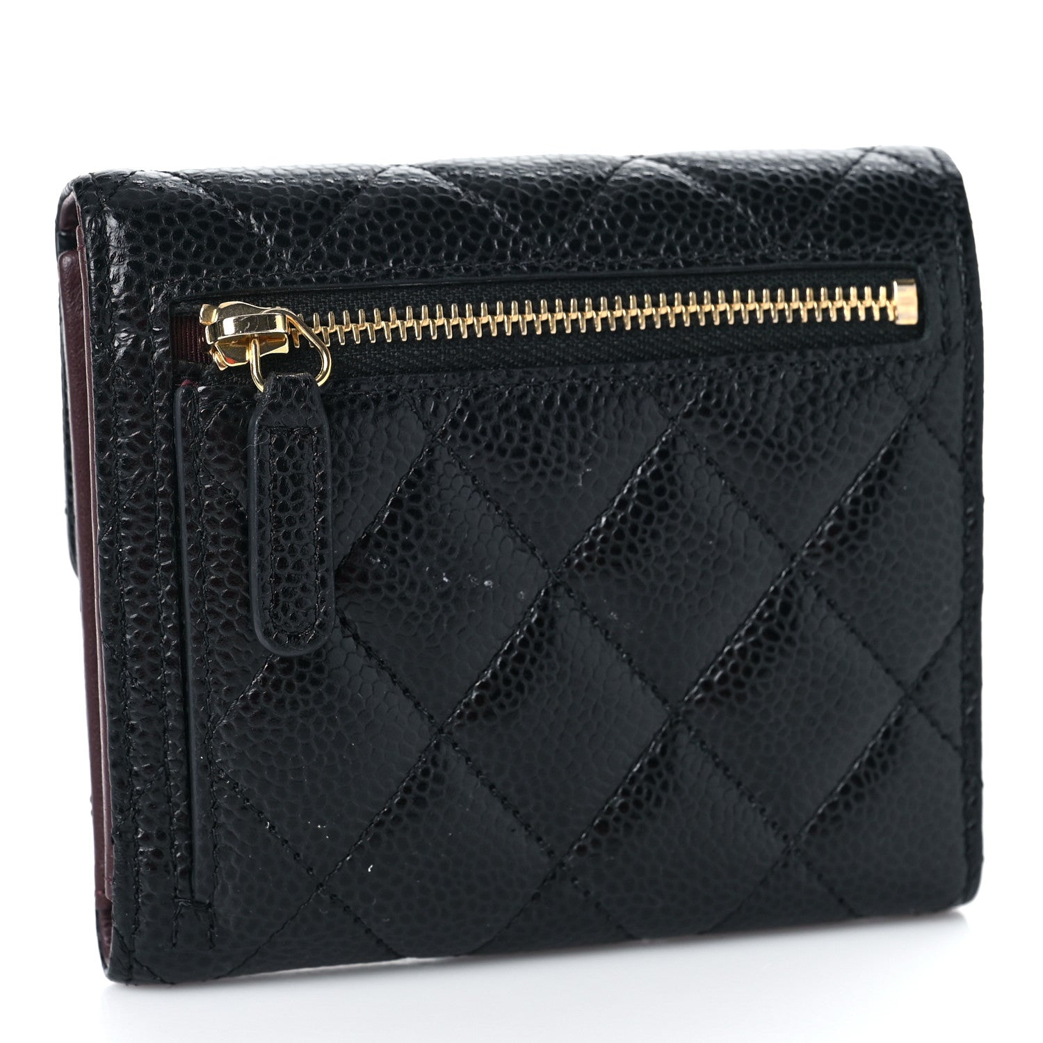 Chanel Caviar Quilted Compact Flap Wallet Black 3 of 11