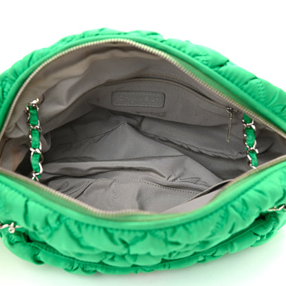 Chanel Nylon Bubble Quilt Shoulder Bag Green 5 of 13