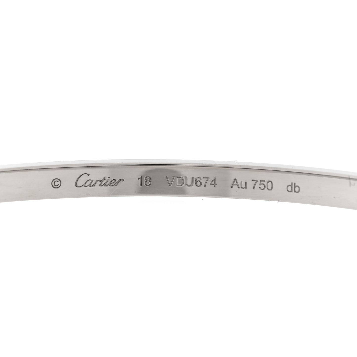 18K White Gold Small LOVE Bracelet 18