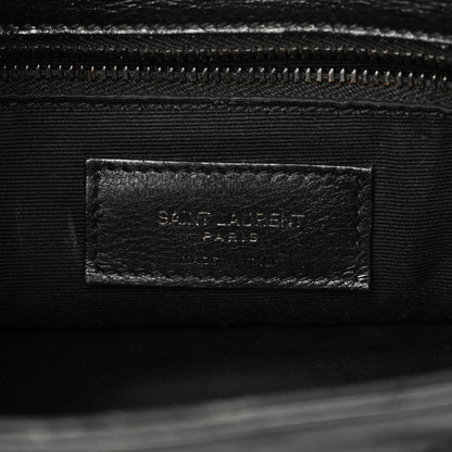 Saint Laurent Crinkled Calfskin Matelasse Monogram Medium Niki Chain Satchel Black 6 of 9