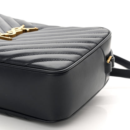 Saint Laurent Calfskin Matelasse Monogram Lou Camera Bag Deep Marine 10 of 10