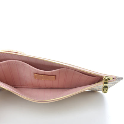 Louis Vuitton Damier Azur Neverfull MM GM Pochette Rose Ballerine 5 of 6