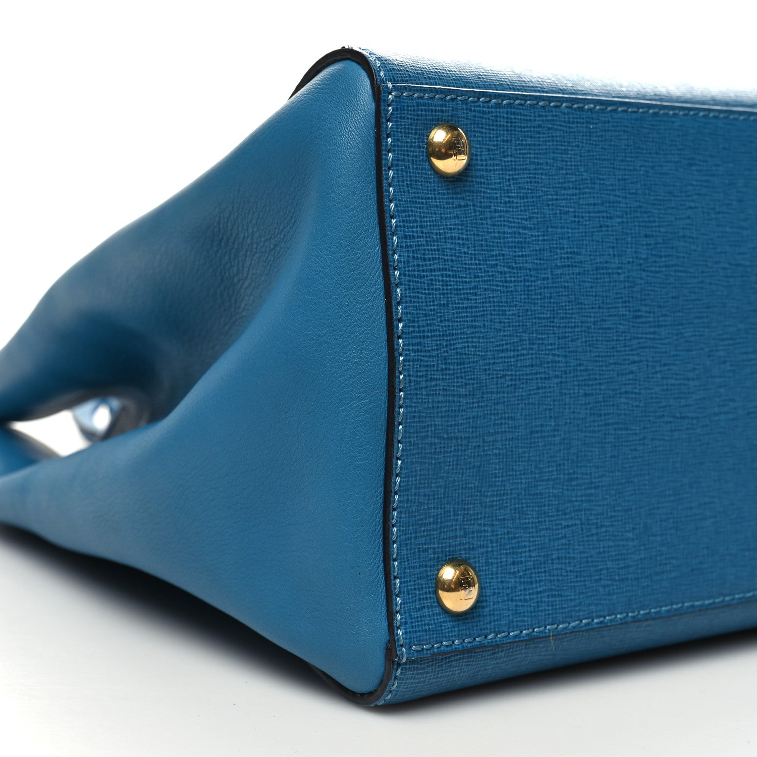 Fendi Vitello Elite Regular 2Jours Tote Blue Cobalto 10 of 12