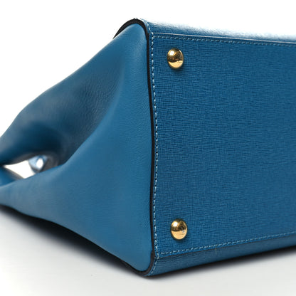Fendi Vitello Elite Regular 2Jours Tote Blue Cobalto 10 of 12