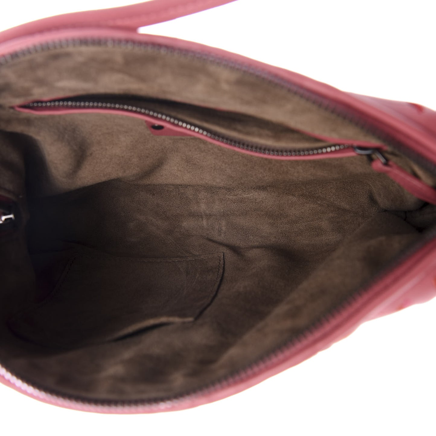Nappa Intrecciato Floral Embroidered Pillow Crossbody Messenger Dusty Rose