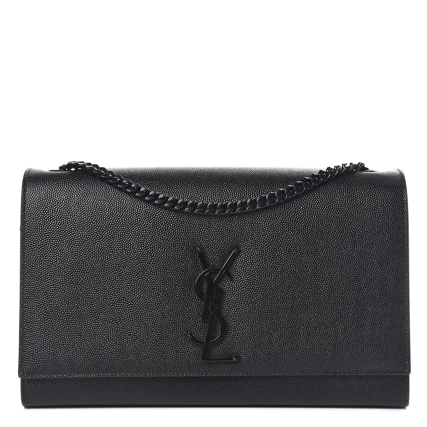 Grain De Poudre Medium Classic Monogram Kate Satchel Black