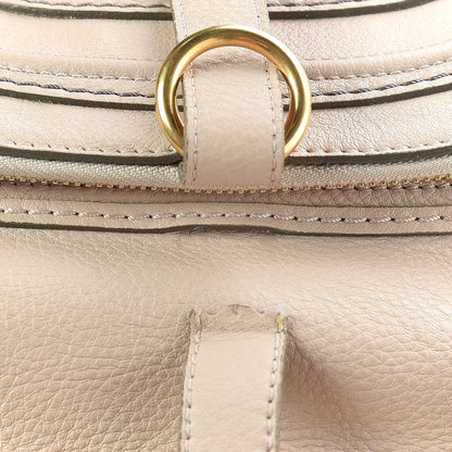 Chloe Calfskin Medium Marcie Round Zip Crossbody Bag Angora Beige 22 of 23