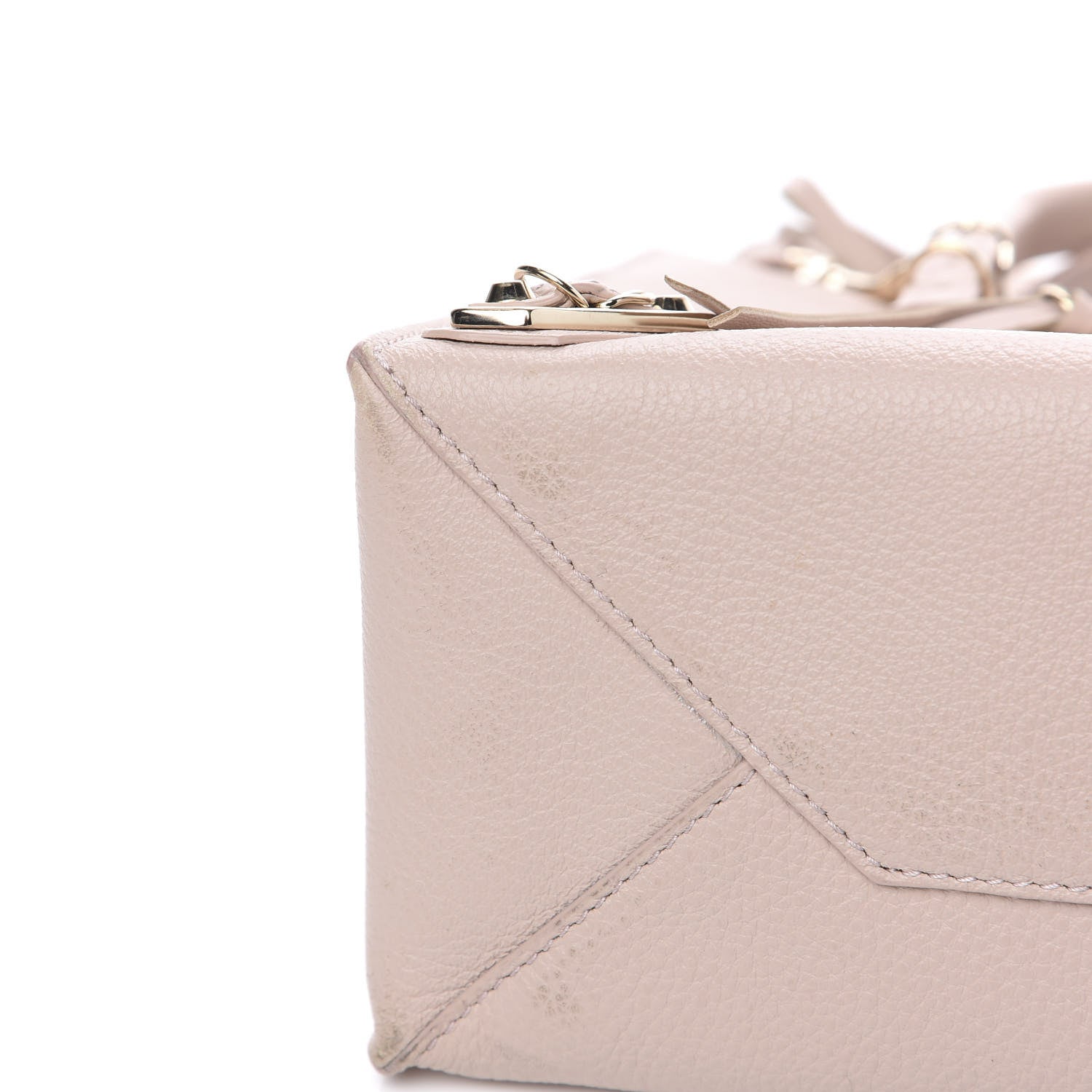 Balenciaga Grained Calfskin Gold Metallic Edge Hardware Papier Mini A4 Tote Rose Des Sables 8 of 10