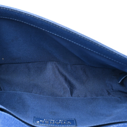 Chanel Caviar Chevron Quilted Medium Boy Flap Navy 5 of 14