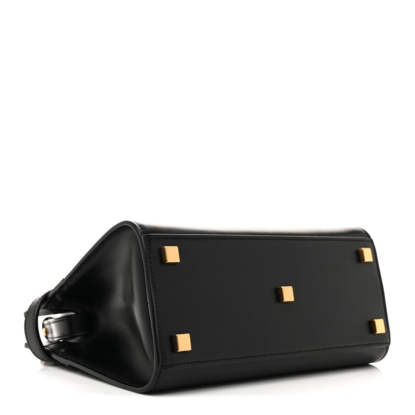 Smooth Calfskin Manhattan Nano Shopper Tote Black