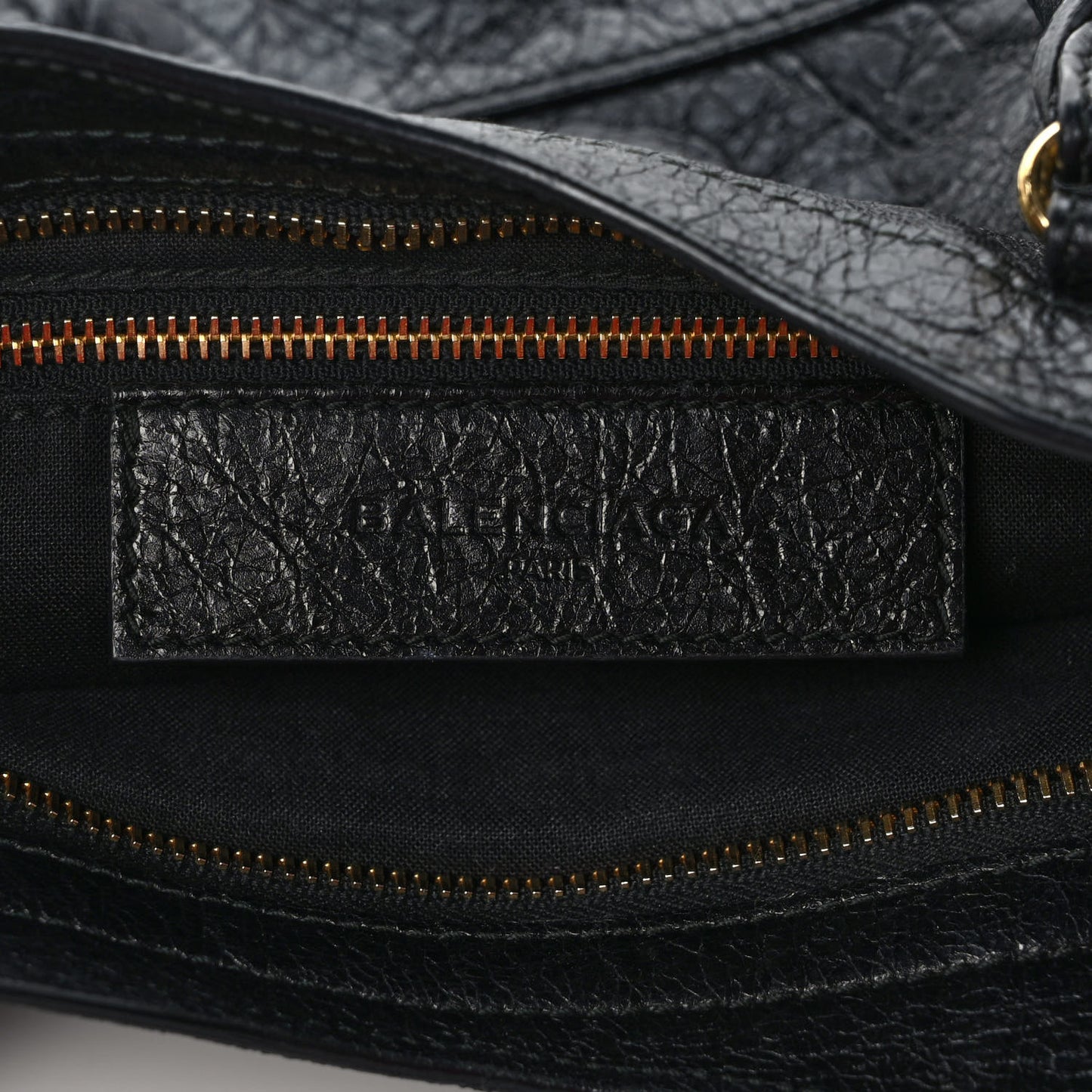 Agneau Classic Gold Hardware Mini City Black