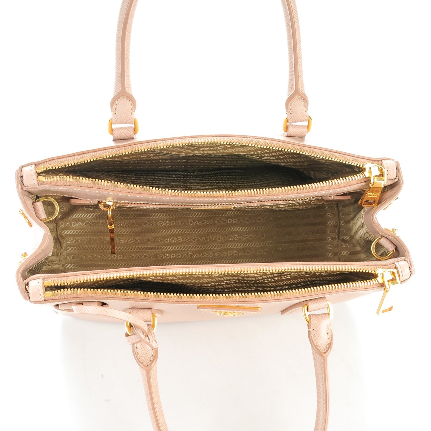 Saffiano Small Galleria Double Zip Tote Cammeo
