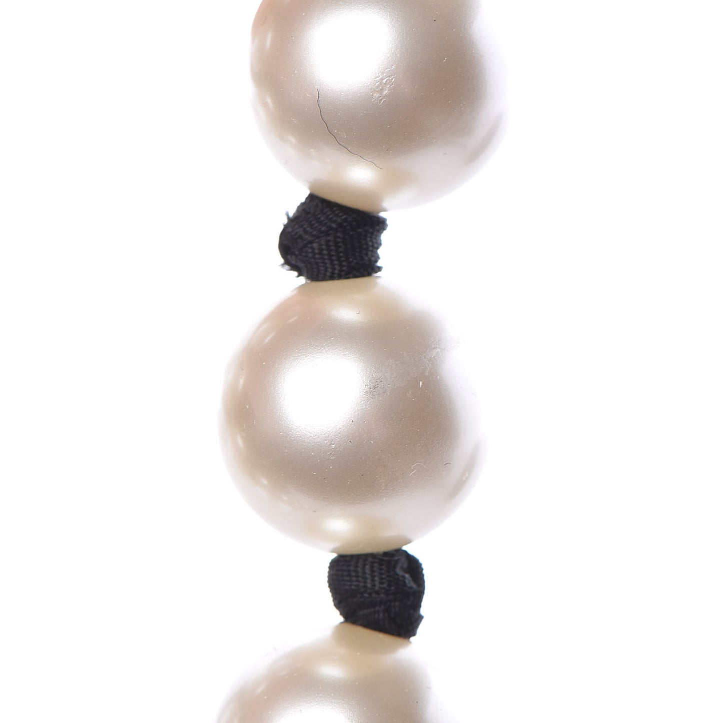 Pearl Long CC Necklace Gold