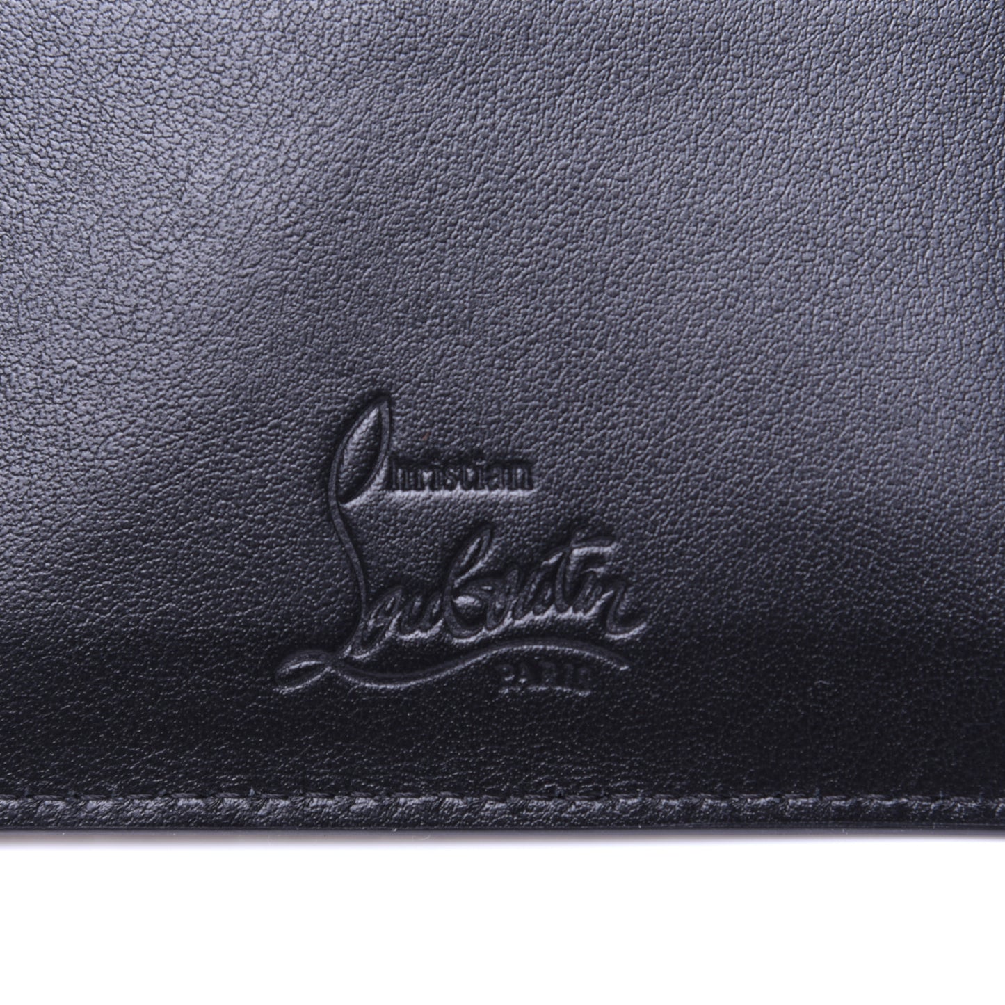 Calfskin Paris Spikes Kios Card Holder Black
