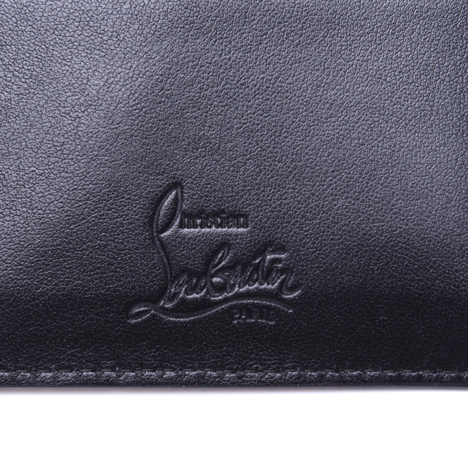 Christian Louboutin Calfskin Paris Spikes Kios Card Holder Black 7 of 8