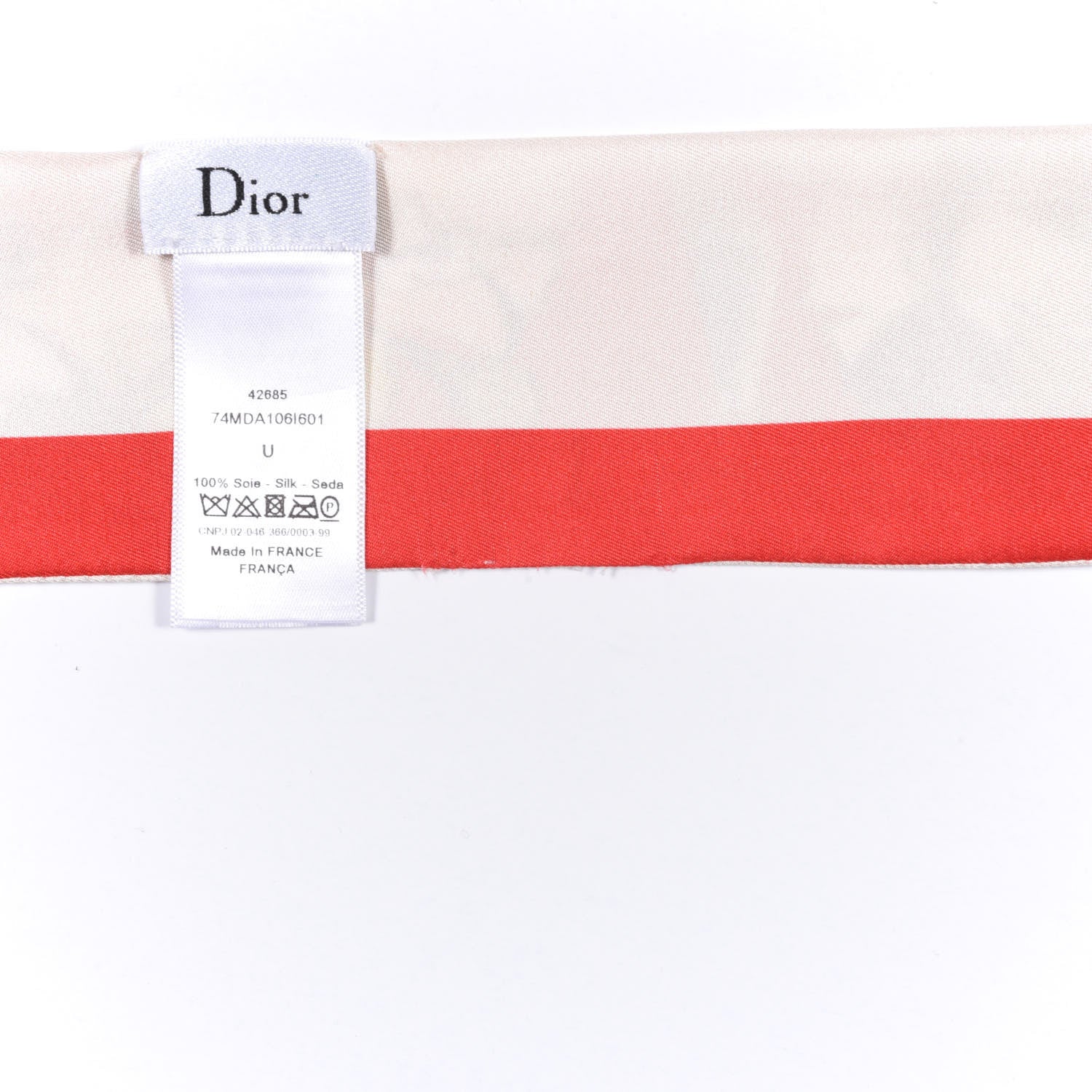 Christian Dior Silk Floral Mitzah Scarf Rouge 3 of 5