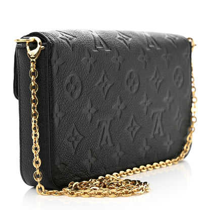 Louis Vuitton Empreinte Pochette Felicie Chain Wallet Black 4 of 13