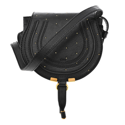 Chloe Calfskin Studded Mini Marcie Crossbody Bag Black 1 of 11