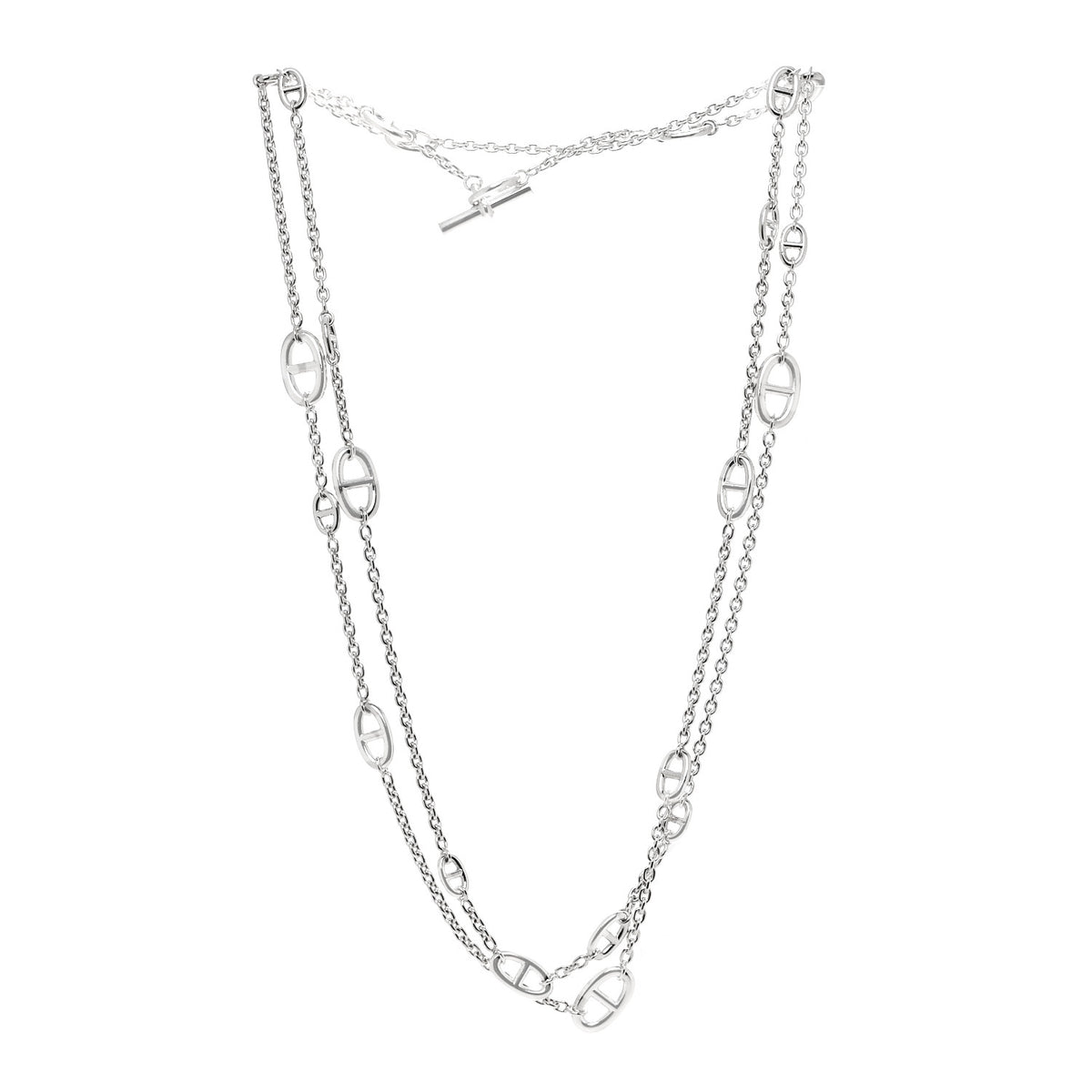 Hermes Sterling Silver Farandole Necklace 160 3 of 5