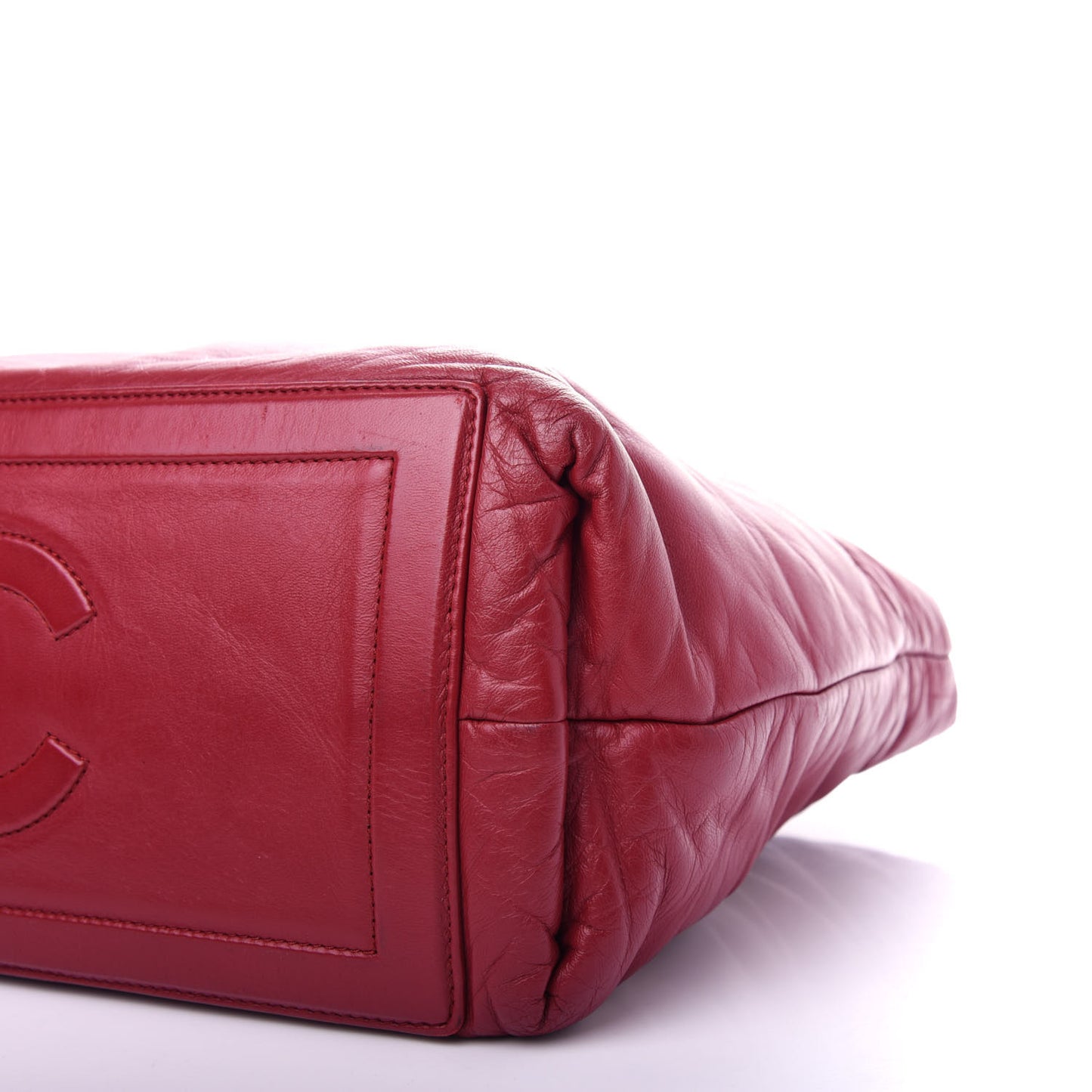 Nylon Quilted Small Coco Cocoon Reversible Tote Red