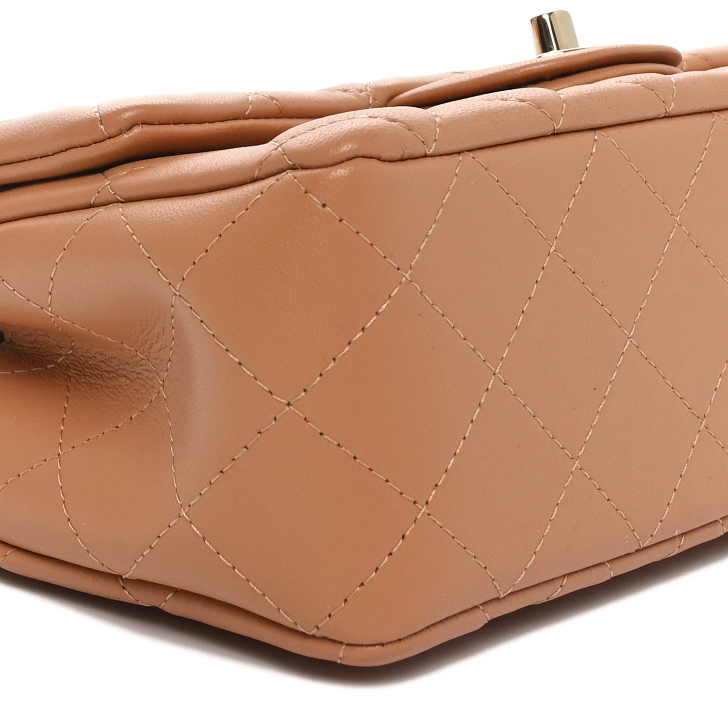 Chanel Lambskin Quilted Mini Rectangular Flap Brown 9 of 10