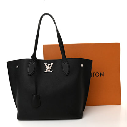 Louis Vuitton Calfskin Lockme Go Tote Black 10 of 10