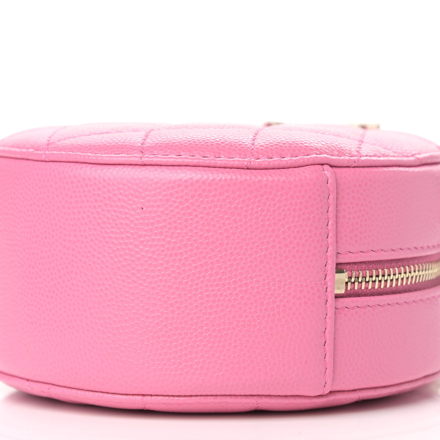 Caviar Quilted Gripoix CC Round Clutch With Chain Pink