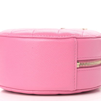 Chanel Caviar Quilted Gripoix CC Round Clutch With Chain Pink 9 of 12