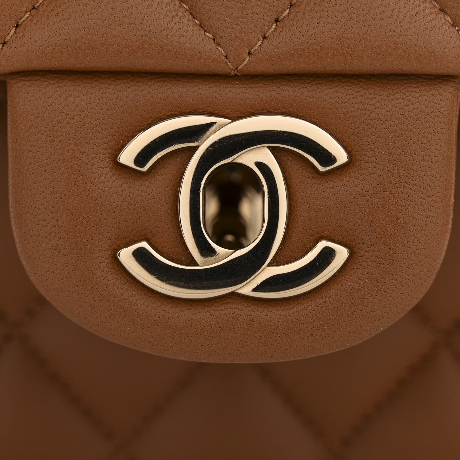 Chanel Lambskin Quilted Medium Double Flap Brown 11 of 11