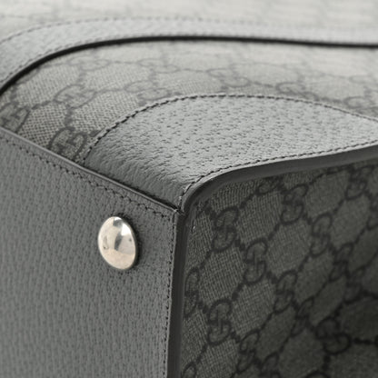 Gucci GG Supreme Monogram Textured Dollar Calfskin Medium Ophidia Tote Grey Black Graphite Grey 13 of 15