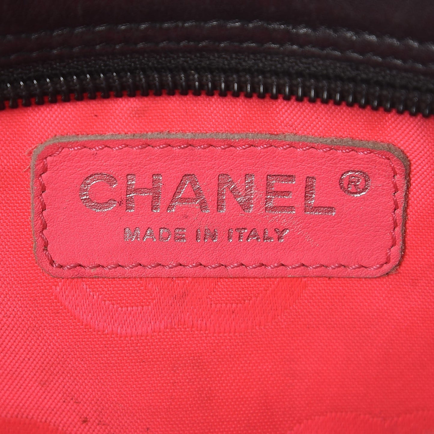 Calfskin Quilted Small Cambon Multipocket Reporter Black