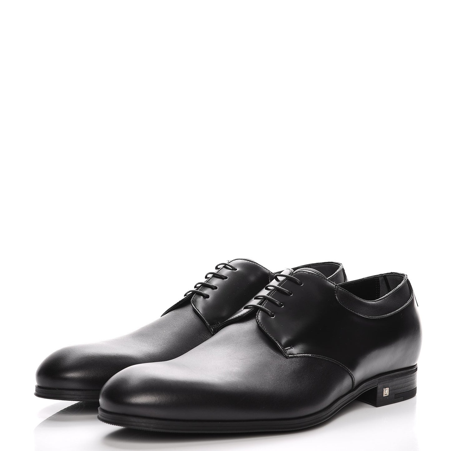 Lambskin Derby Lace Up Shoes 8 Black